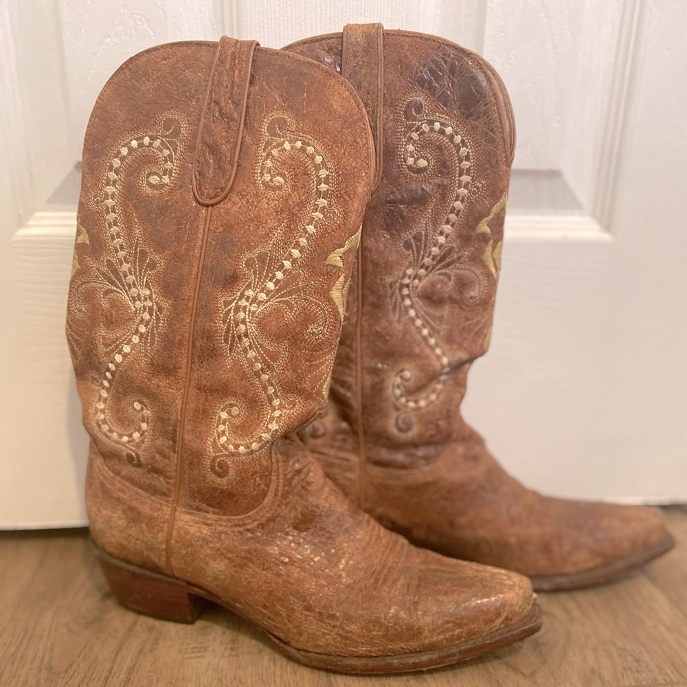 Safari Exotic Leather Cowboy Boots